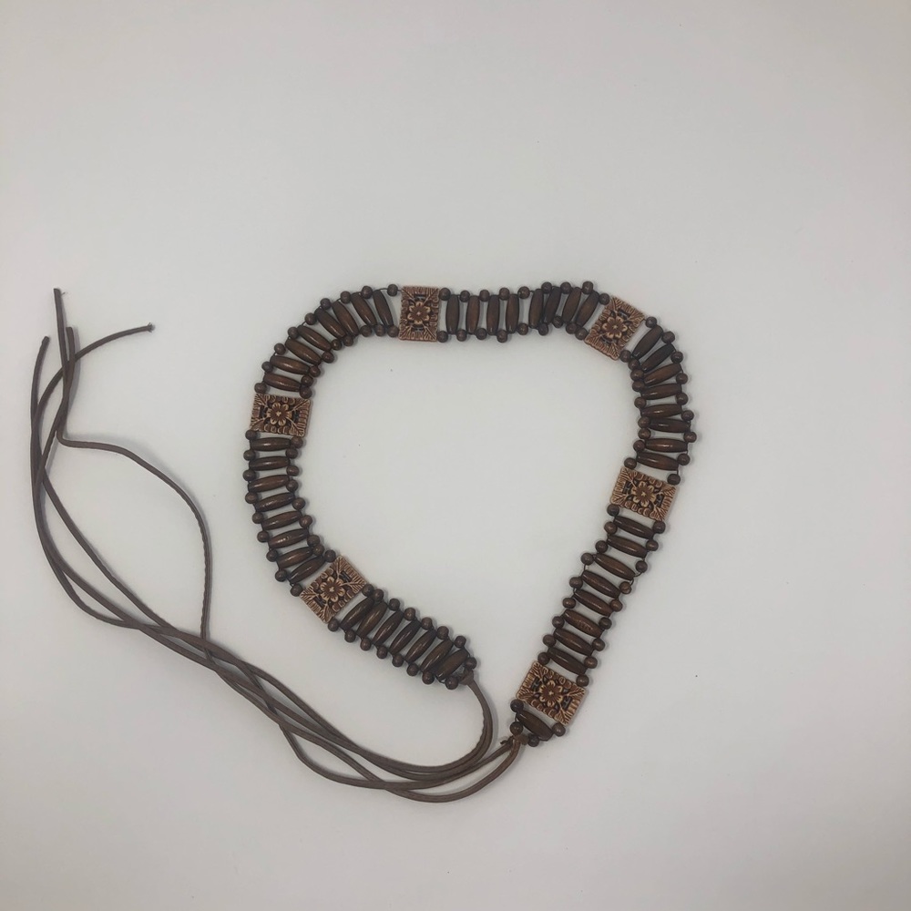 Wooden and Beaded Beautiful Tie Belt